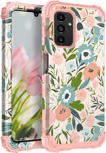 Miniatura 90 de Hocase Funda para Galaxy A37 5G, protección resistente a prueba de golpes, parachoques de goma de silicona suave+funda protectora híbrida