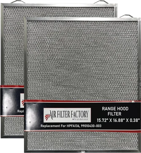 Air Filter Factory Filtro de grasa HPFA136, 99010430-003, S99010430-003 repuesto para campana extractora Broan Nutone, filtro de malla de aluminio,