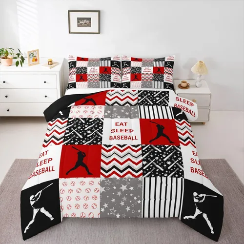 Miniatura 31 de Erosebridal Edredón de baloncesto para niños, juegos deportivos, inserción de edredón individual para niños, adolescentes y adultos, juego