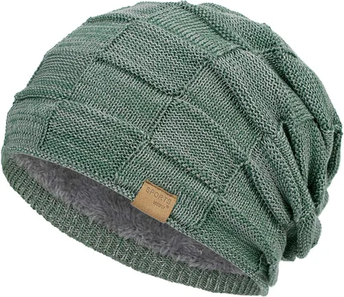 Miniatura 26 de Vgogfly Slouchy Beanie for Men Winter Hats for Guys Cool Beanies Mens Lined Knit Warm Thick Skully Stocking Binie Hat