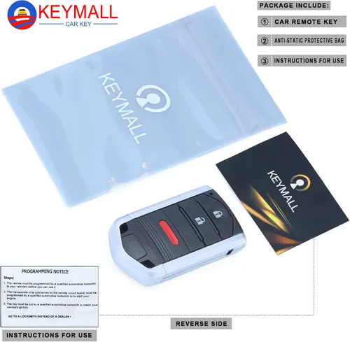 Miniatura 7 de Keymall Reemplazo de llavero remoto de entrada sin llave para Acura RDX 2013 2014 2015 FCC ID: KR5434760 P/N: 72147-TX4-A41 3 botones