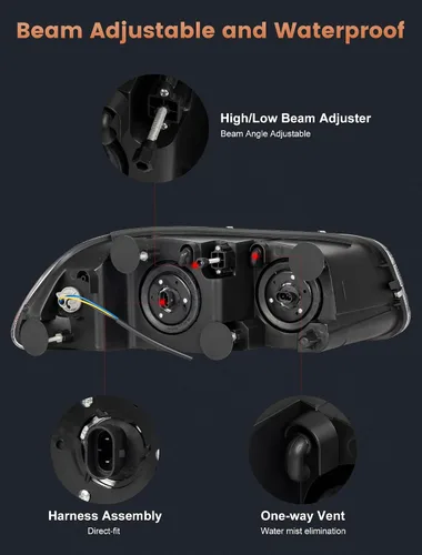 Miniatura 3 de Avsty Conjunto de faros delanteros para Mack Vision Granite Pinnacle CX CXU CXN GU4 GU5 GU7 GU8 CXN613 CXU613 CT713 GU813 GU813 1998-2018 OE Faro