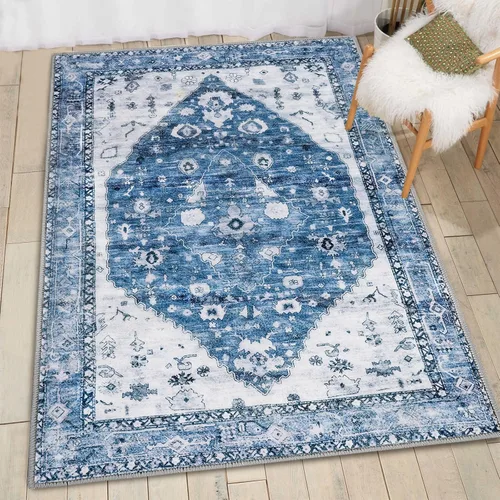 Miniatura 37 de COMSLE Alfombra Corredor Bohemia, 2 x 7 pies Alfombras Lavables para Pasillo Lana Sintética Pequeña Alfombra de Área de Cocina Alfombra Desgastada