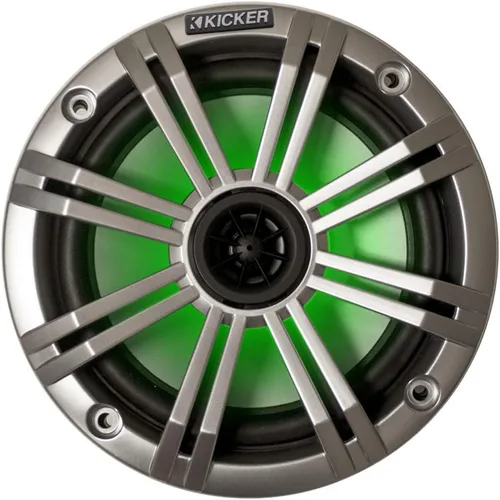 Miniatura 3 de KICKER Altavoces marinos LED plateados de 6.5 pulgadas (cantidad 4) 2 pares de altavoces de repuesto OEM LED Plata