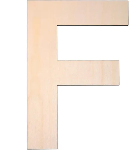 Miniatura 23 de Símbolo de madera de 12 pulgadas &, letra grande de madera sin terminar de 1/4 de pulgada de grosor para manualidades de bricolaje, decoración