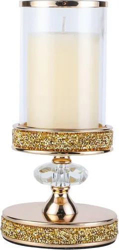 Portavelas de pilar, candelabros de cristal para bodas, fiestas, eventos, Navidad, decoración del hogar, centros de mesa CH028D (S)
