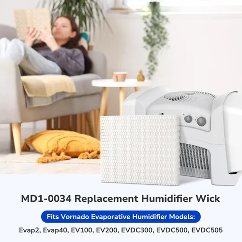 Miniatura 2 de Fil-fresh MD1-0034 - Mecha de repuesto para humidificador de repuesto, filtro de repuesto compatible con humidificador evaporativo Vornado Evap40