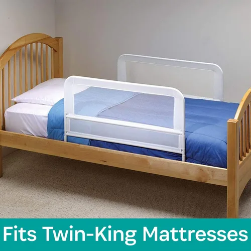 Miniatura 4 de KidCo Paquete doble de malla y acero telescópico para cama infantil infantil para cama individual, matrimonial, queen y king, plataforma o marco