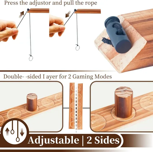 Miniatura 5 de Juego de lanzamiento de anillos, juego de lanzamiento de anillos con tiro, juego de lanzamiento de gancho y anillo para adultos y niños, divertido