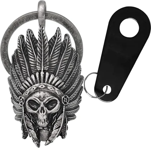 Miniatura 16 de Dream Apparel Campana de Motocicleta Ángel Guardián Aleja Gremlins, Campana de Motociclista para Hombres Mujeres Motociclistas, Regalo de Buena