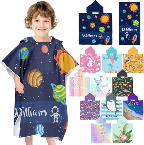 Miniatura 9 de Toallas de playa personalizadas para niños, toallas de playa personalizadas con nombres, regalos personalizados para niños pequeños, niñas