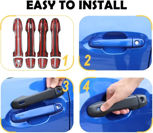 Miniatura 5 de CHEAYAR Cubierta para manija de puerta exterior de automóvil compatible con Subaru WRX 2021-2023, borde de cubierta inteligente para manija