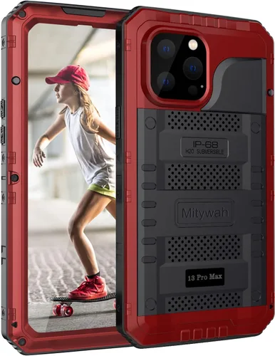 Miniatura 41 de Mitywah Funda impermeable para iPhone 7/iPhone 8 / iPhone SE 2020, funda de metal resistente de grado militar, protección de cuerpo completo