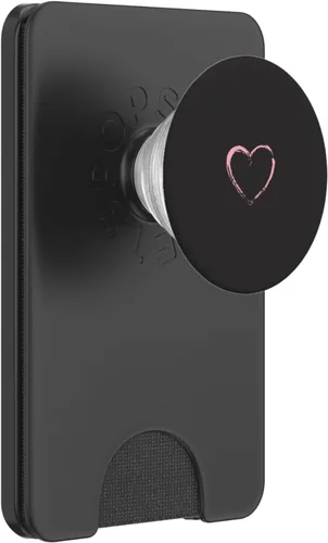 Miniatura 7 de PopSockets PopGrip estándar de corazón rosa negro