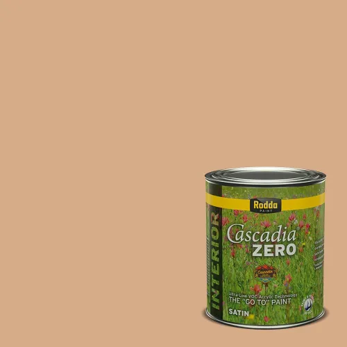 Miniatura 286 de Rodda Paint CASCADIA ZERO - Pintura plana e imprimación para interiores en uno, cuarto de galón, crema de ballet