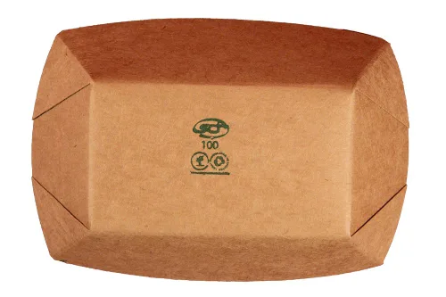 Miniatura 2 de Southern Champion Tray 0513 #100 Bandeja para alimentos de cartón ECO Kraft, capacidad de 1 lb (Caja de 1000)