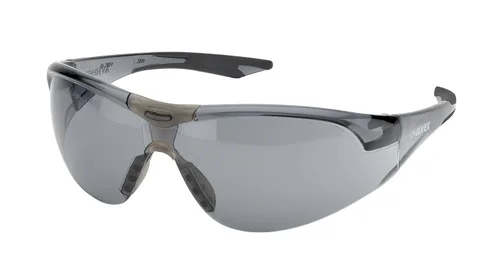 Delta Plus WELSG18GAFBLK - Lentes de seguridad Avion, lentes antiniebla grises con patillas negras, talla única