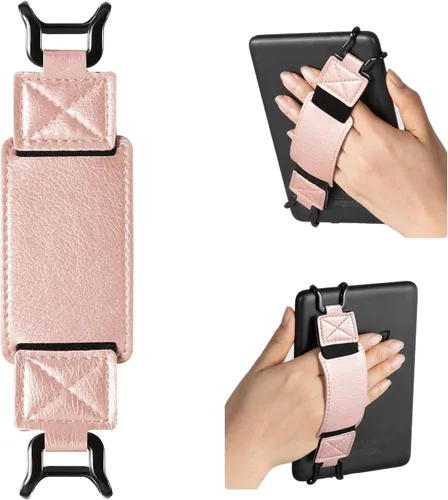 CoBak Correa de Mano Segura para Kindle y Tabletas - Soporte de Agarre para Dedos Versátil y Ligero para Kindle/Kobo/Voyaga/Lenovo/Sony E-Book Oro