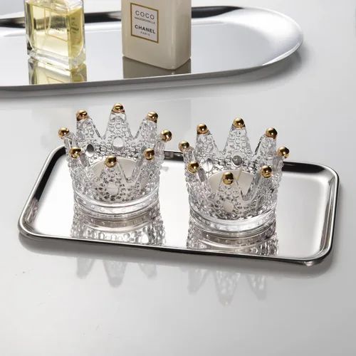 Miniatura 8 de IMEEA Pequeña bandeja de tocador rectangular de acero inoxidable, pequeña bandeja para joyas, bandeja de baño, organizador de almacenamiento