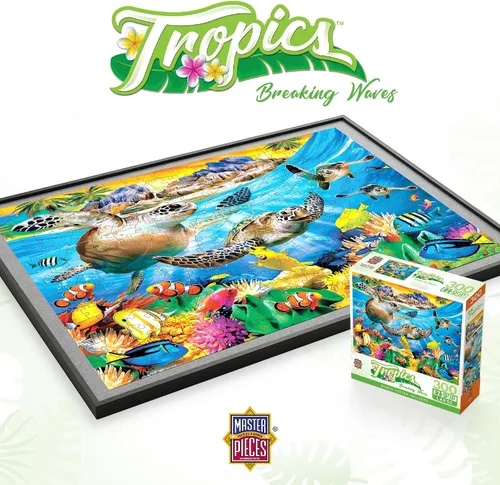 Miniatura 7 de MasterPieces Rompecabezas EZ Grip de 300 piezas, rompiendo ondas, 18 x 24 pulgadas