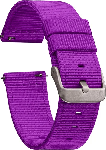 Miniatura 3 de GadgetWraps Correa de reloj de nailon con pasadores de liberación rápida compatible con Gizmo Watch, Samsung, verde esmeralda guijarro, 0.787 in