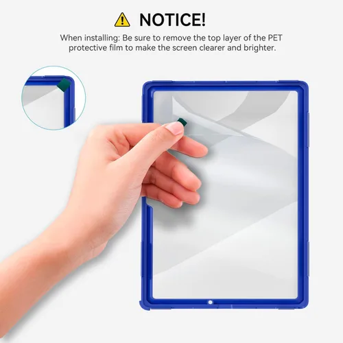 Miniatura 2 de Funda para Samsung Galaxy Tab A8 de 10.5 pulgadas 2022 con protector de pantalla giratorio 360º correa de mano y soporte, a prueba de caídas