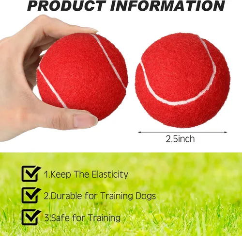 Miniatura 3 de Vinsot Paquete de 24 pelotas de tenis a granel, pelotas de presión estándar para entrenar jugadores principiantes jóvenes, pelota de ejercicio