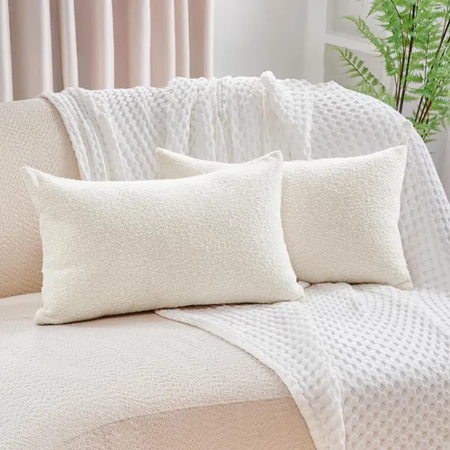 Miniatura 16 de Deconovo - Juego de 2 fundas de cojín de pana modernas, elegantes y suaves, aptas para lavadora, decoración del hogar para sala de estar, sofá