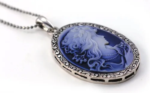 Miniatura 4 de SoulBreeze - Collar con colgante de camafeo para mujer