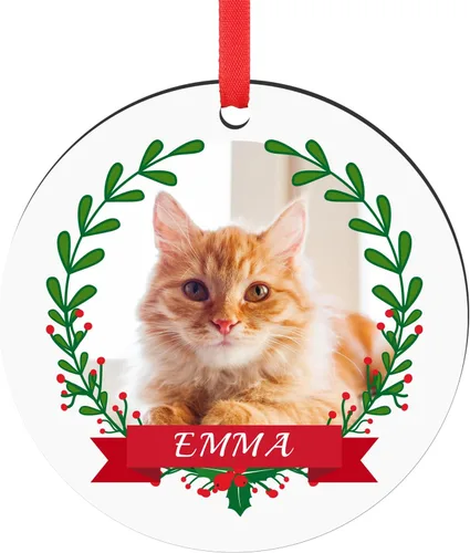 Miniatura 8 de Adornos de Navidad personalizados 2025, adorno de Navidad personalizado de doble cara, adorno de foto para árbol de Navidad para niños, mamá, papá