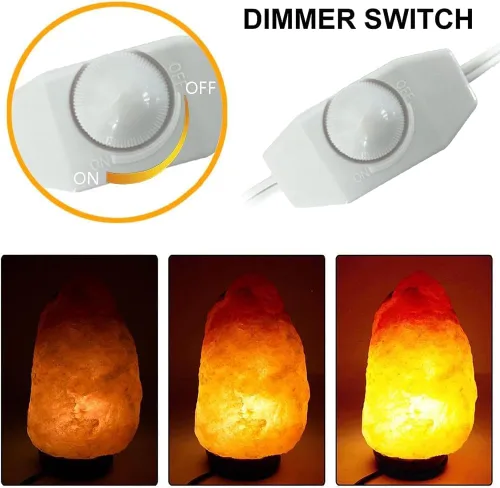 Miniatura 7 de SCOMX Cable de lámpara de sal blanca del Himalaya, interruptor de atenuación, bombilla de Navidad, cable de lámpara de sal con control de intensidad