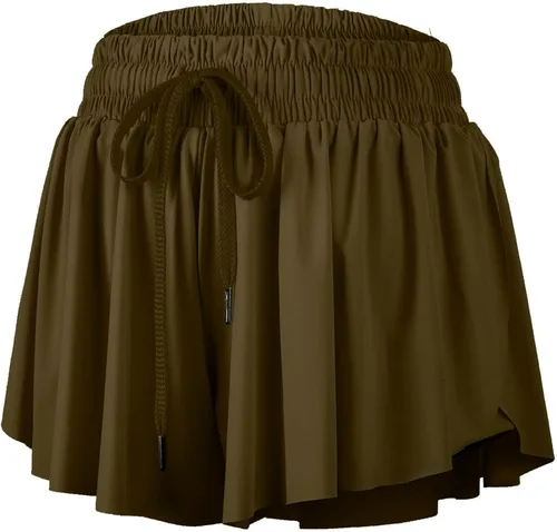 Miniatura 56 de Blaosn Pantalones cortos atléticos fluidos para mujer, gimnasio, yoga, entrenamiento, correr, pantalones cortos de tenis, falda falda linda, ropa