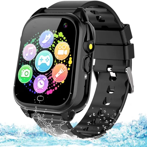 Reloj inteligente impermeable para niños de 3 a 12 años de edad niños niñas, juguetes con 26 juegos, cámara de video, podómetro, reproductor de