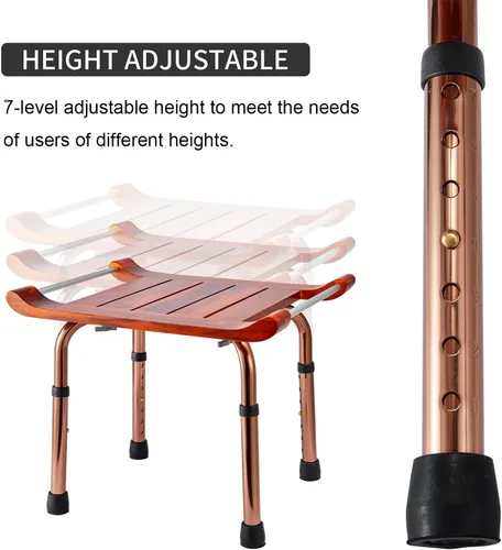 Miniatura 4 de Banco de ducha de teca para asiento interior de ducha, baño, sauna, para ancianos y discapacitados