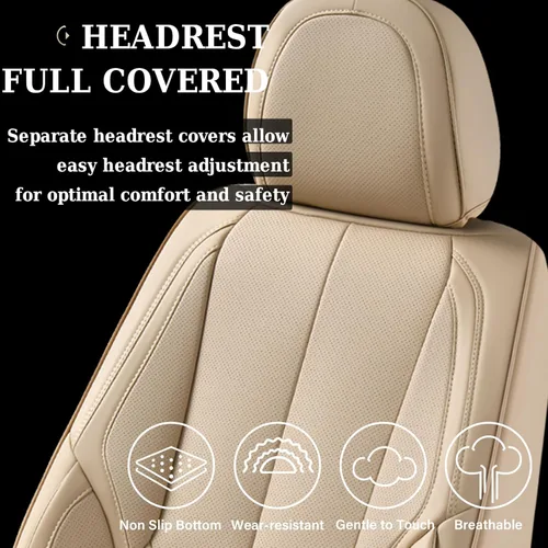 Miniatura 8 de Coverado Juego completo de fundas de asiento de automóvil, protector de asiento de automóvil, impermeable, cojín de asiento de automóvil de piel
