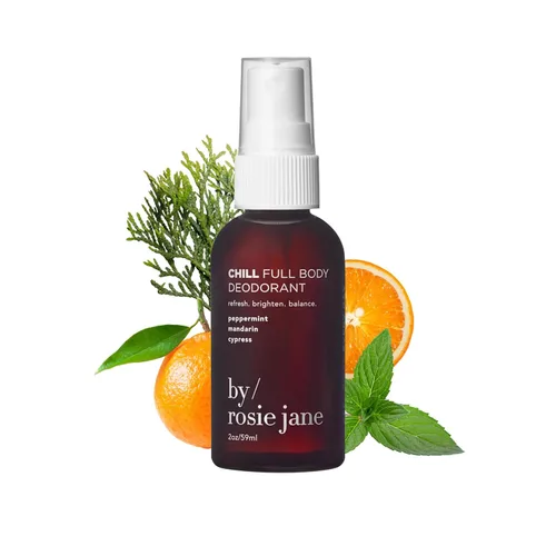 By Rosie Jane Chill - Desodorante de cuerpo completo en aerosol, desodorante sin aluminio y spray corporal para mujeres y hombres, enriquecido con