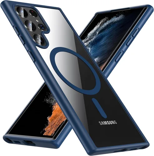 Miniatura 12 de Hensinple Funda Magnética para Samsung Galaxy S22, Funda para Teléfono Galaxy S22 [Compatible con MagSafe], Cubierta Magnética Transparente