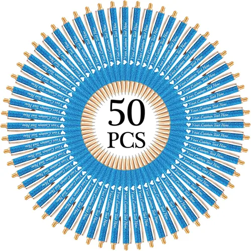 Miniatura 34 de Hasta 100 bolígrafos personalizados a granel con nombre, bolígrafo con purpurina personalizable, logotipo de negocios, mensaje de texto, regalo