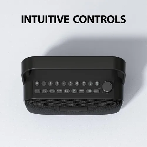 Miniatura 6 de Avantree PowerByte - Radio FM portátil con potentes altavoces estéreo Bluetooth de 30 W y reproductor de tarjetas SD, tiempo de reproducción
