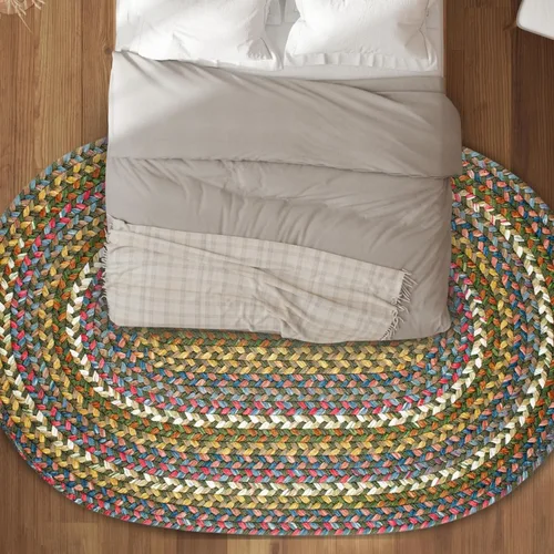 Miniatura 34 de Rhody Rug Country Jewel CJ35 - Alfombra trenzada ovalada de bronce de 2 x 3 pies, decoración del hogar, alfombra de piso o alfombra de dormitorio