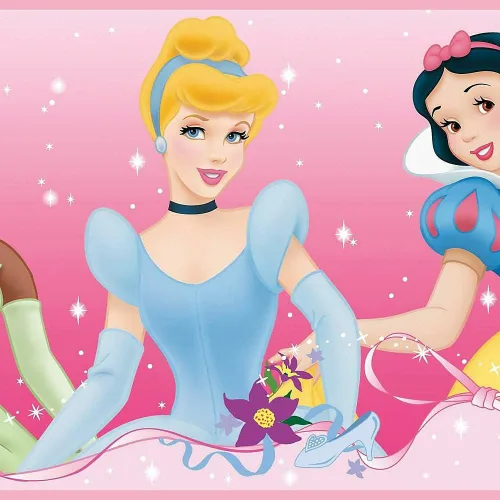 Miniatura 5 de RoomMates, RMK4397BD - Borde de princesa de Disney Dream From The Heart Pink Peel & Stick