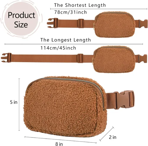 Miniatura 211 de Riñonera cruzada para mujeres y hombres, bolsa para cinturón para senderismo con correa ajustable, riñonera para correr, entrenamiento, deportes