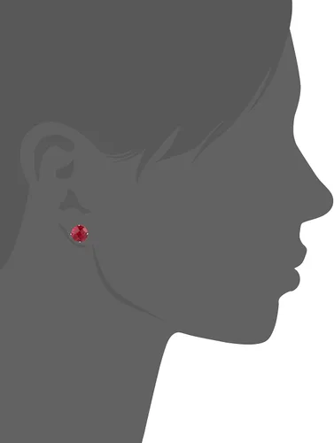 Miniatura 2 de Tienda Collection 10k Gold Round Birthstone Stud Earrings for Women