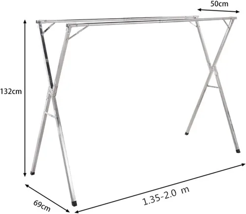 Miniatura 7 de ZARBAILRE Tendedero de ropa para interiores, tendedero de ropa para exteriores, plegable, en forma de X para ropa, lencería, toallas, ropa de cama