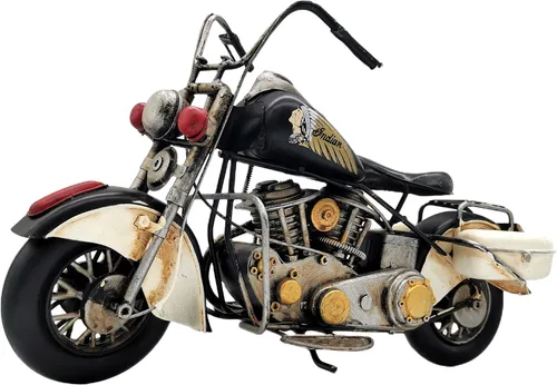 Vehículos Coleccionables Modelo de Motocicleta Vintage Decoración Escultura en Miniatura de Motocicleta de Hierro para Decoración de Mesa y Estante