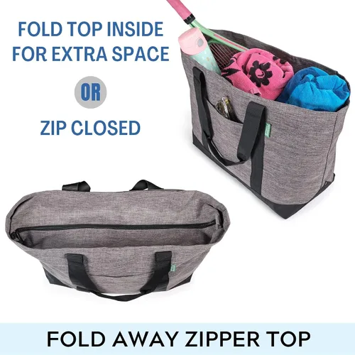 Miniatura 4 de Creative Green Life Bolso de mano XL para mujeres u hombres con cremallera superior, bolsa de mano de alta calidad para el trabajo, gimnasio