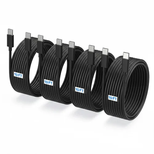 Miniatura 8 de Paquete de 4 [6 pies, 6 pies, 10 pies, 10 pies] Cable de carga rápida USB C a USB C de 60 W, para cable de carga de iPhone, cable de carga tipo C a