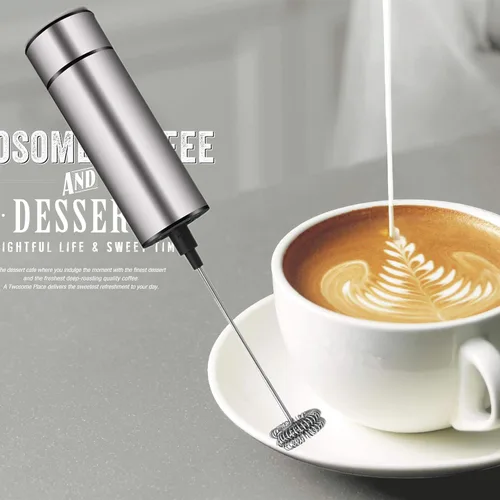 Miniatura 2 de Espumador de Leche de Mano Operado a Batería, Espumador de Café para Espumado de Leche, Espumador Mini para Café Latte/Capuchino, Mezclador