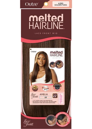 Miniatura 7 de Outre Peluca de encaje frontal - Línea capilar fundida - AMELIA (3DR2/HONEY BROWN OMBRE)