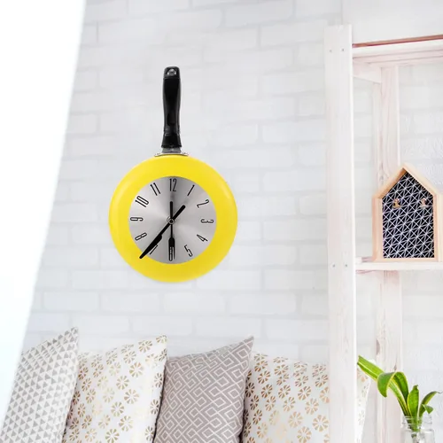 Miniatura 7 de FOMIYES Reloj de pared para decoración del hogar, reloj de pared de 8 pulgadas, silencioso, funciona con pilas, para cocina, baño, sin batería